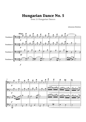Hungarian Dance No. 5 by Brahms for Trombone Quartet