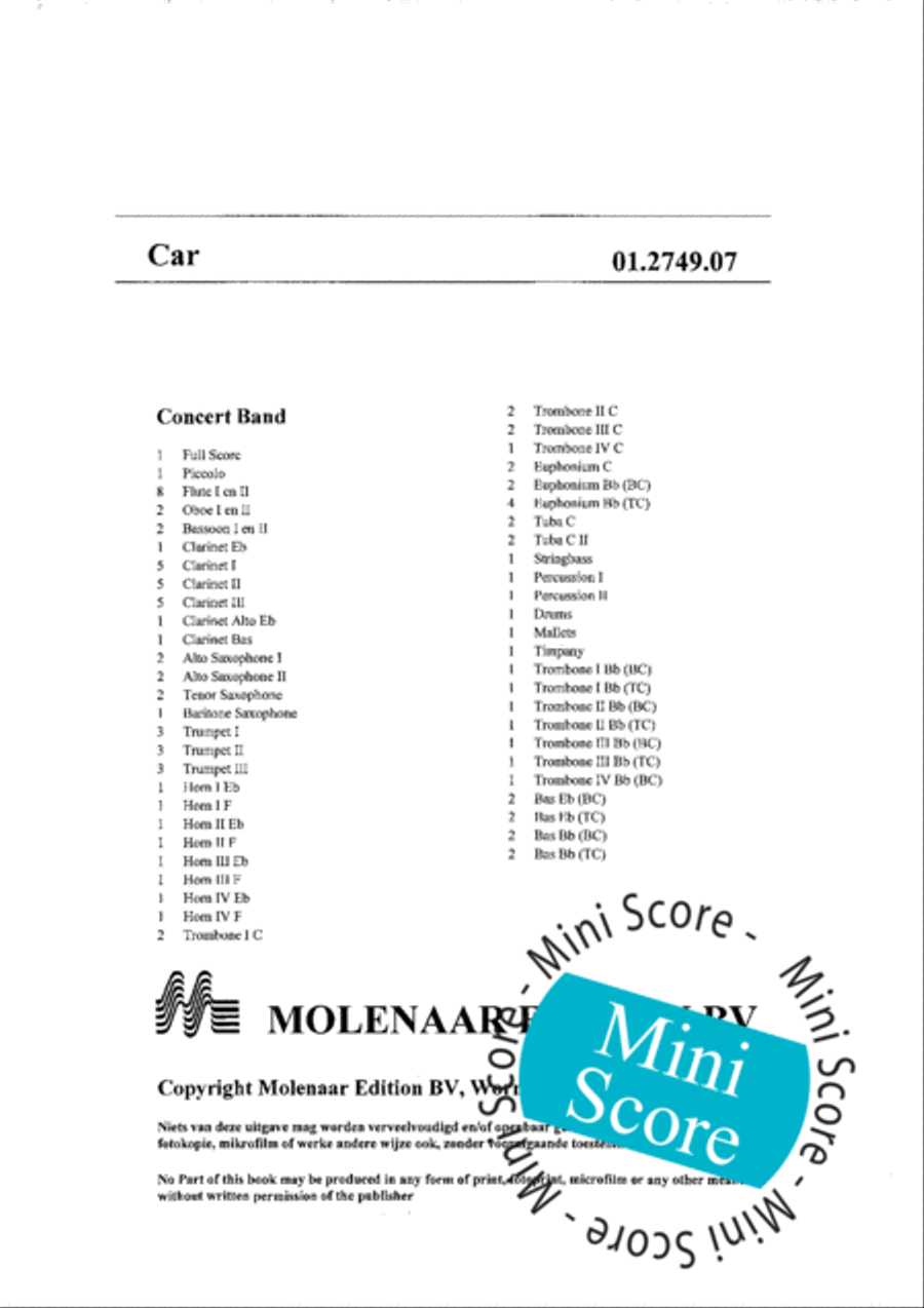 Car Concert Band scores gallery preview page 4