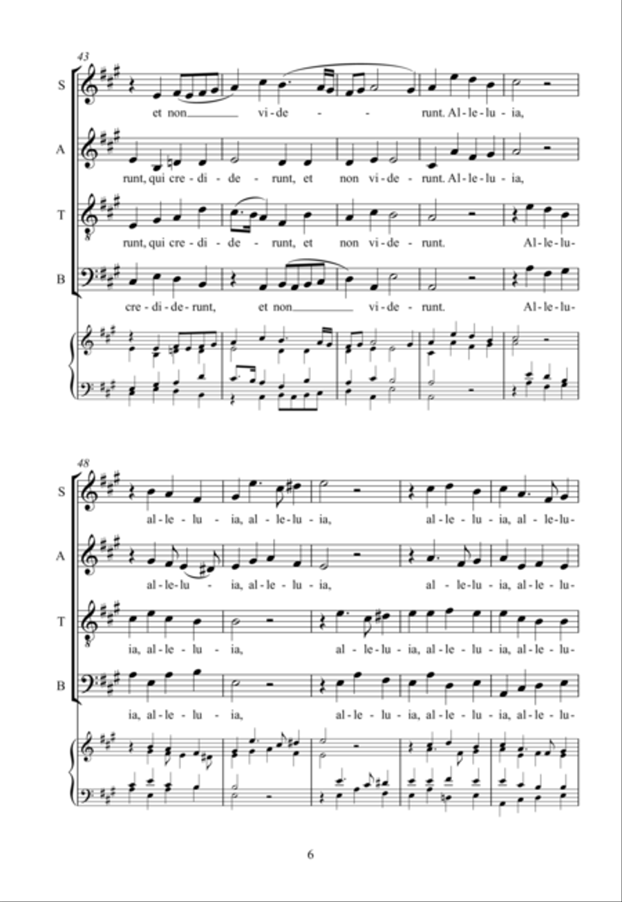 Quia vidisti me, Thomas 4-Part scores gallery preview page 4