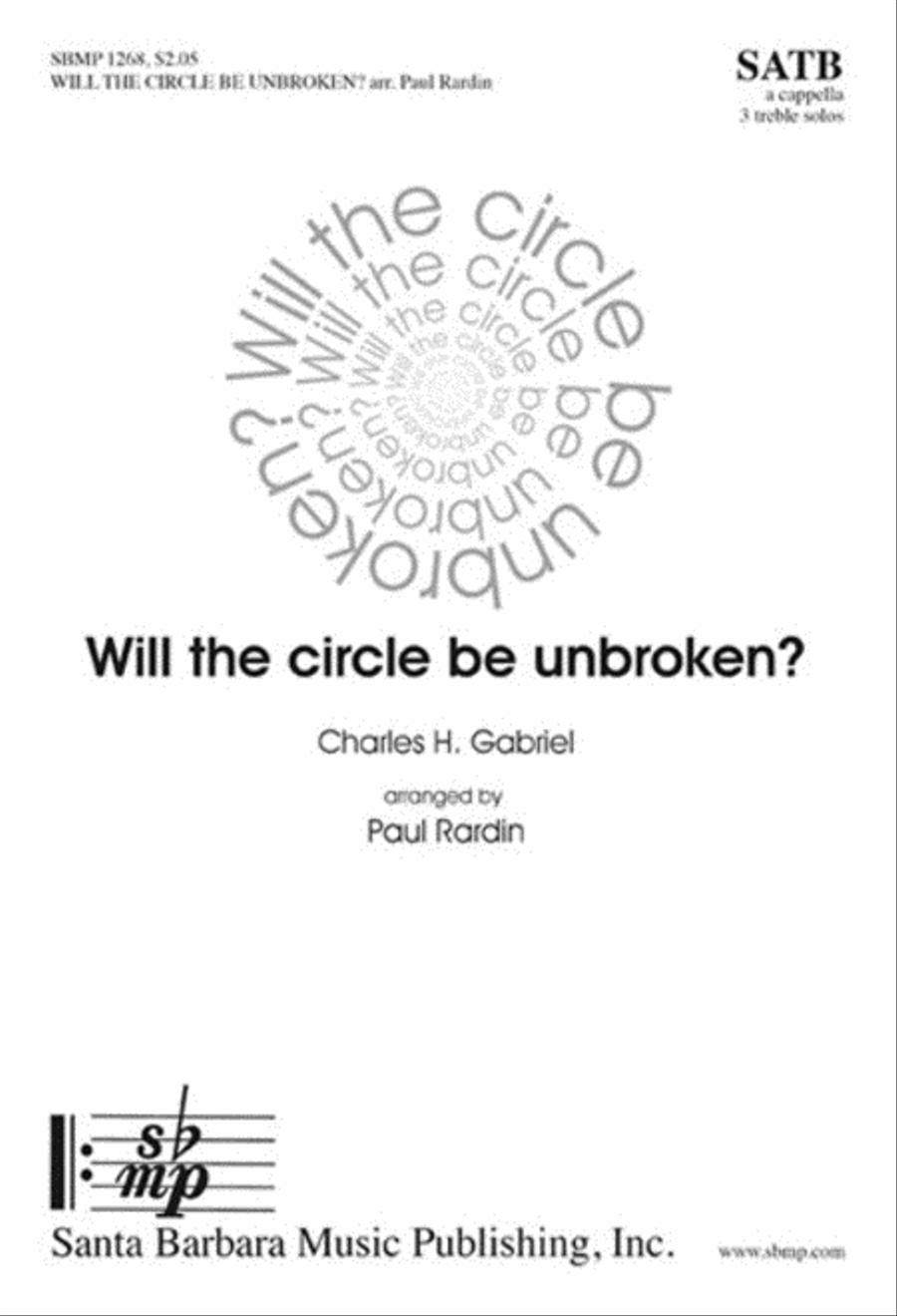 Will the circle be unbroken? - SATB Octavo 4-Part scores gallery preview page 1