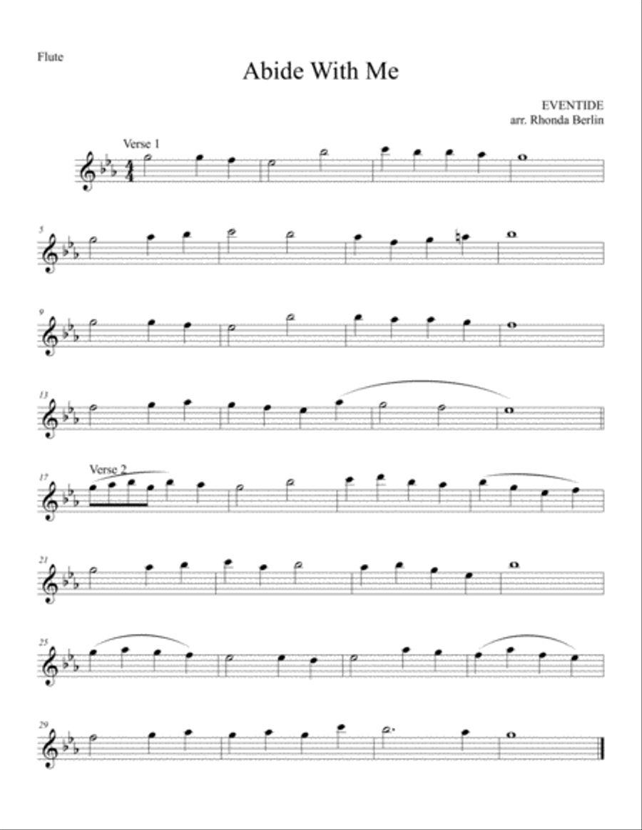 Abide With Me - Flute Solo Flute Solo scores gallery preview page 1