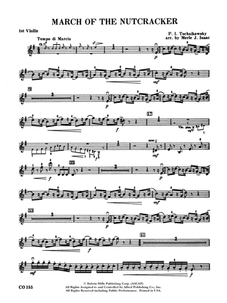 Nutcracker Ballet, Set II ("March of the Nutcracker" and "Trepak"): 1st Violin