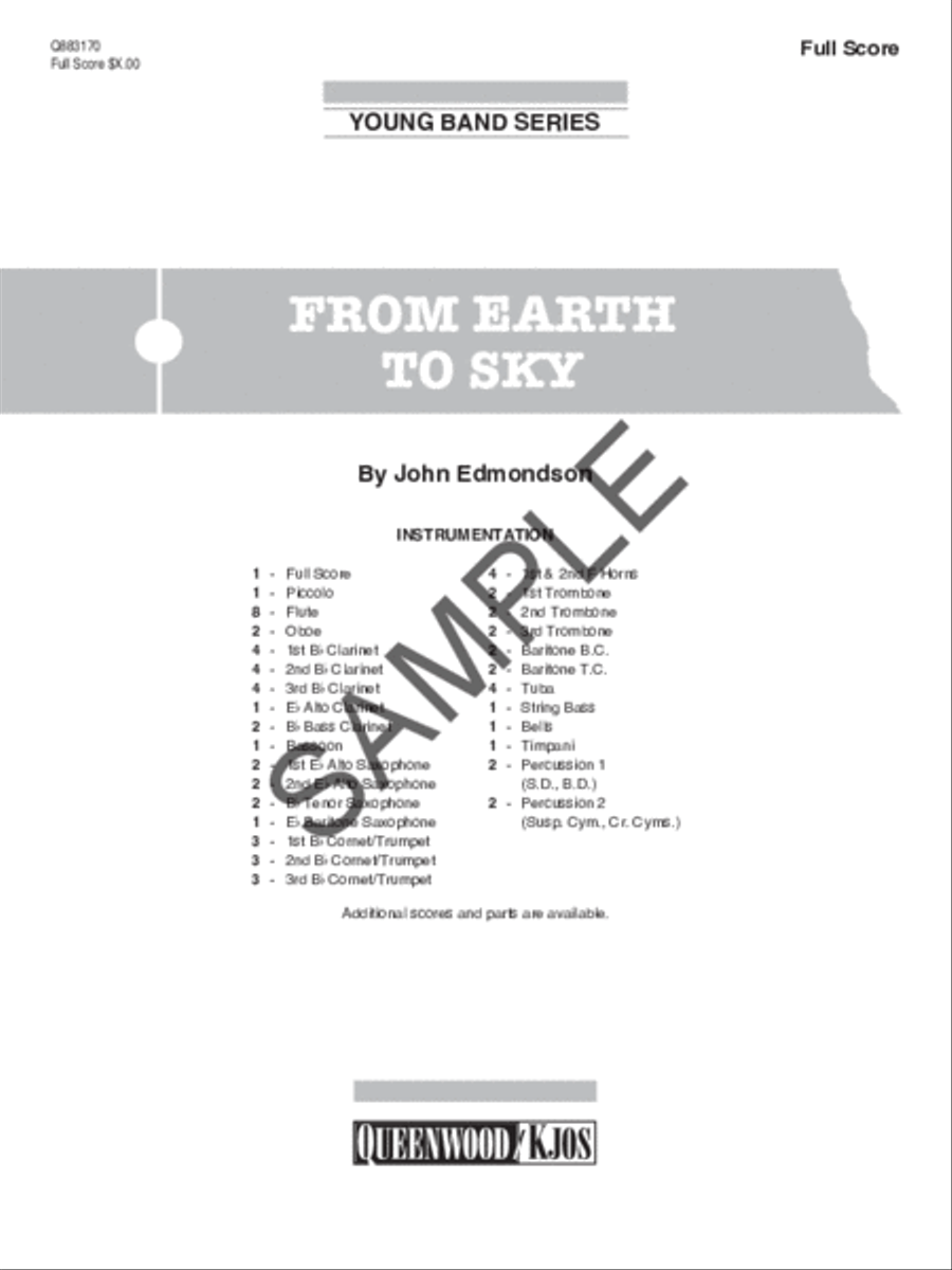 From Earth to Sky - Score Concert Band scores gallery preview page 2