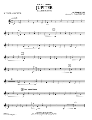 Chorale from Jupiter - Bb Tenor Saxophone