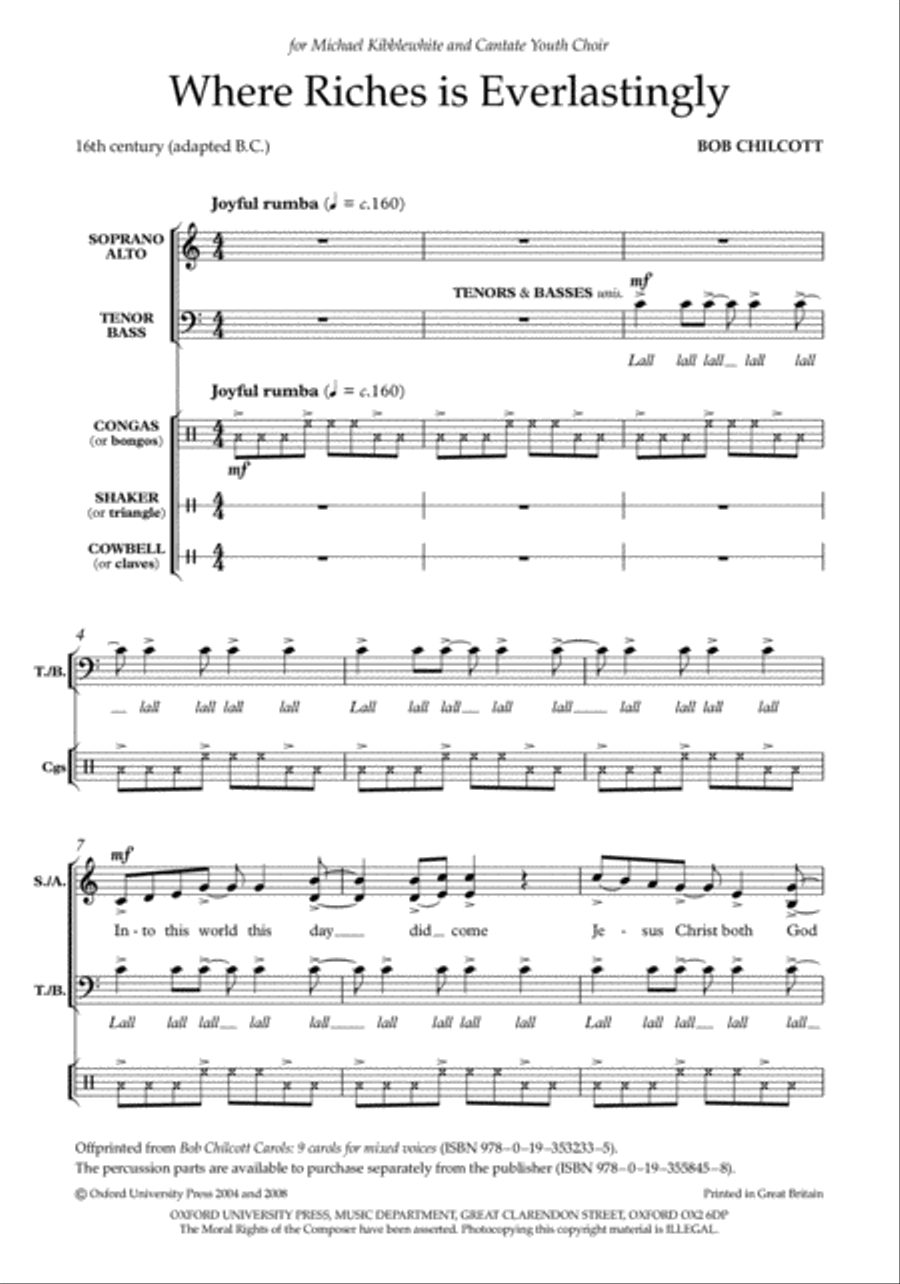 Where Riches is Everlastingly 4-Part scores gallery preview page 2
