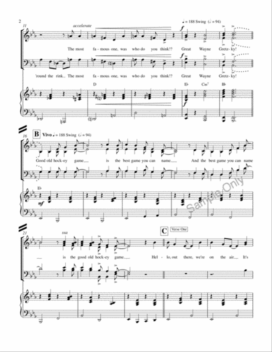 The Hockey Song 4-Part scores gallery preview page 3