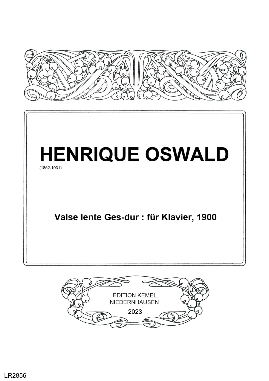 Valse lente Ges-dur Valse lente Ges-dur Piano scores gallery preview page 1