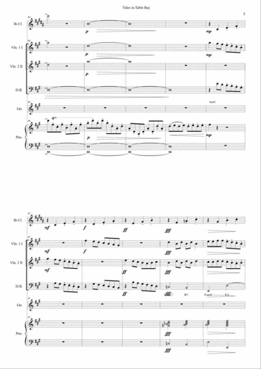 Tides in Table Bay Small Ensemble scores gallery preview page 5