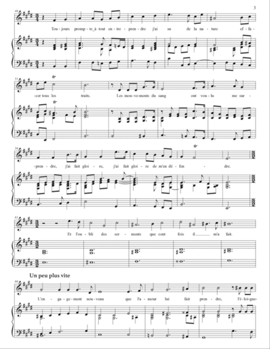 CHARPENTIER: Quel prix de mon amour (transposed to C-sharp minor and C minor) Voice scores gallery preview page 4