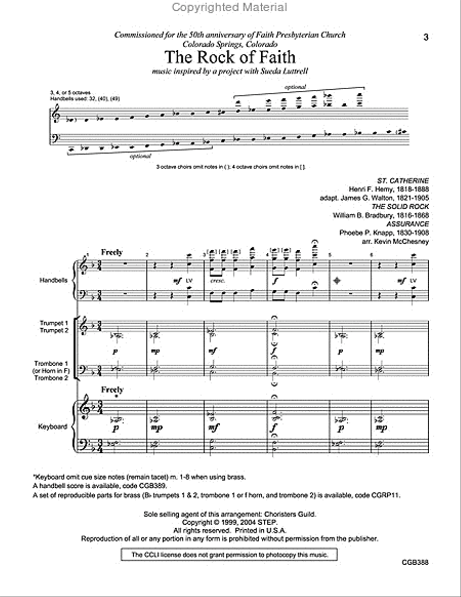 The Rock of Faith (Full Score)