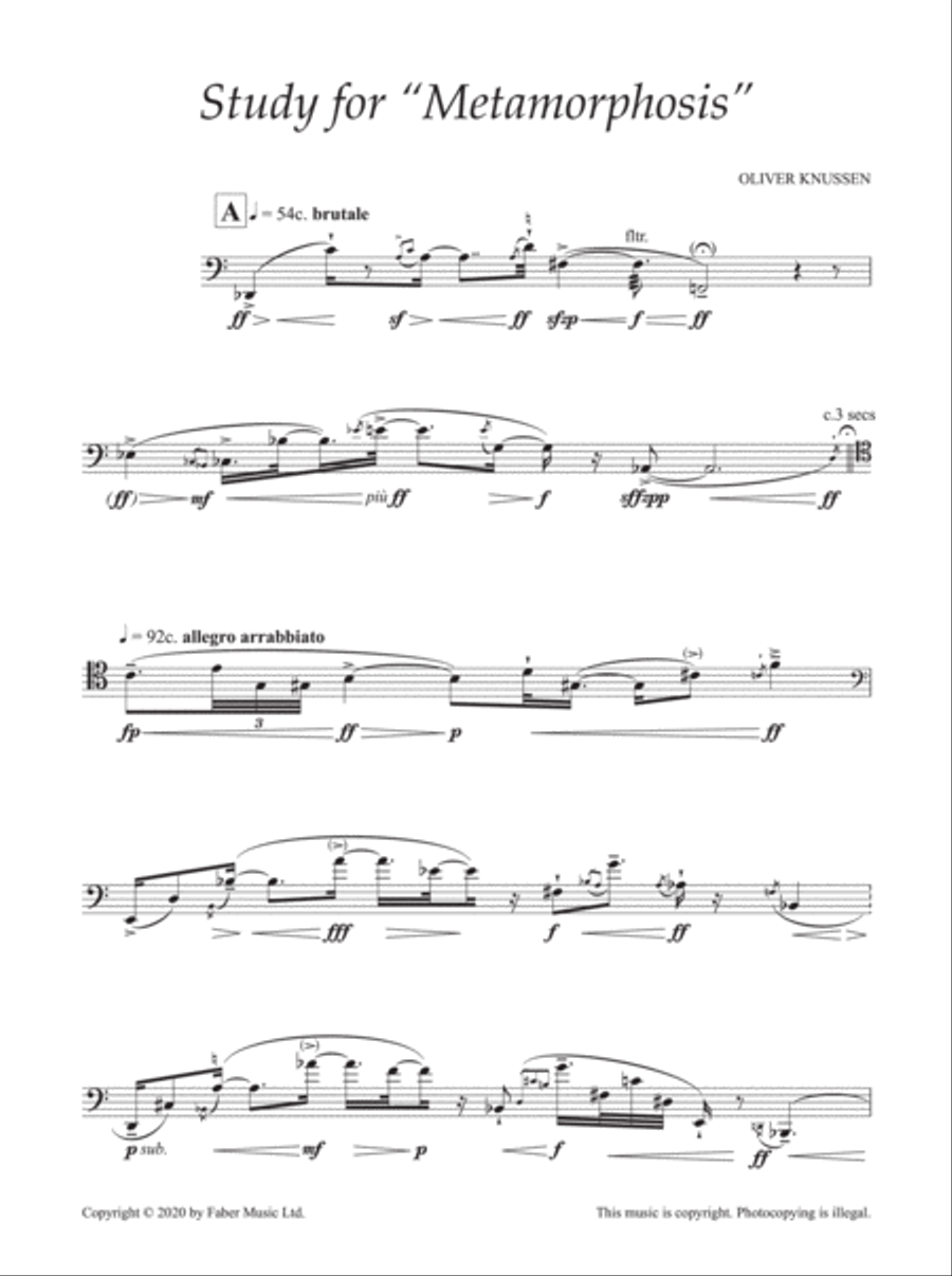 Study for Metamorphosis Bassoon Solo scores gallery preview page 2