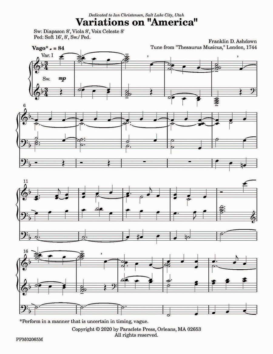 America Is Beautiful - Three Postludes for Patriotic Services and Concerts