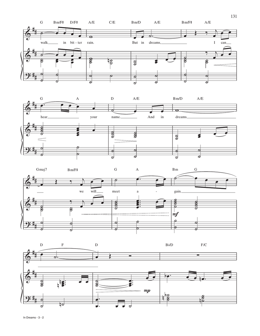 In Dreams (from The Lord Of The Rings: The Fellowship Of The Ring) Voice scores gallery preview page 2