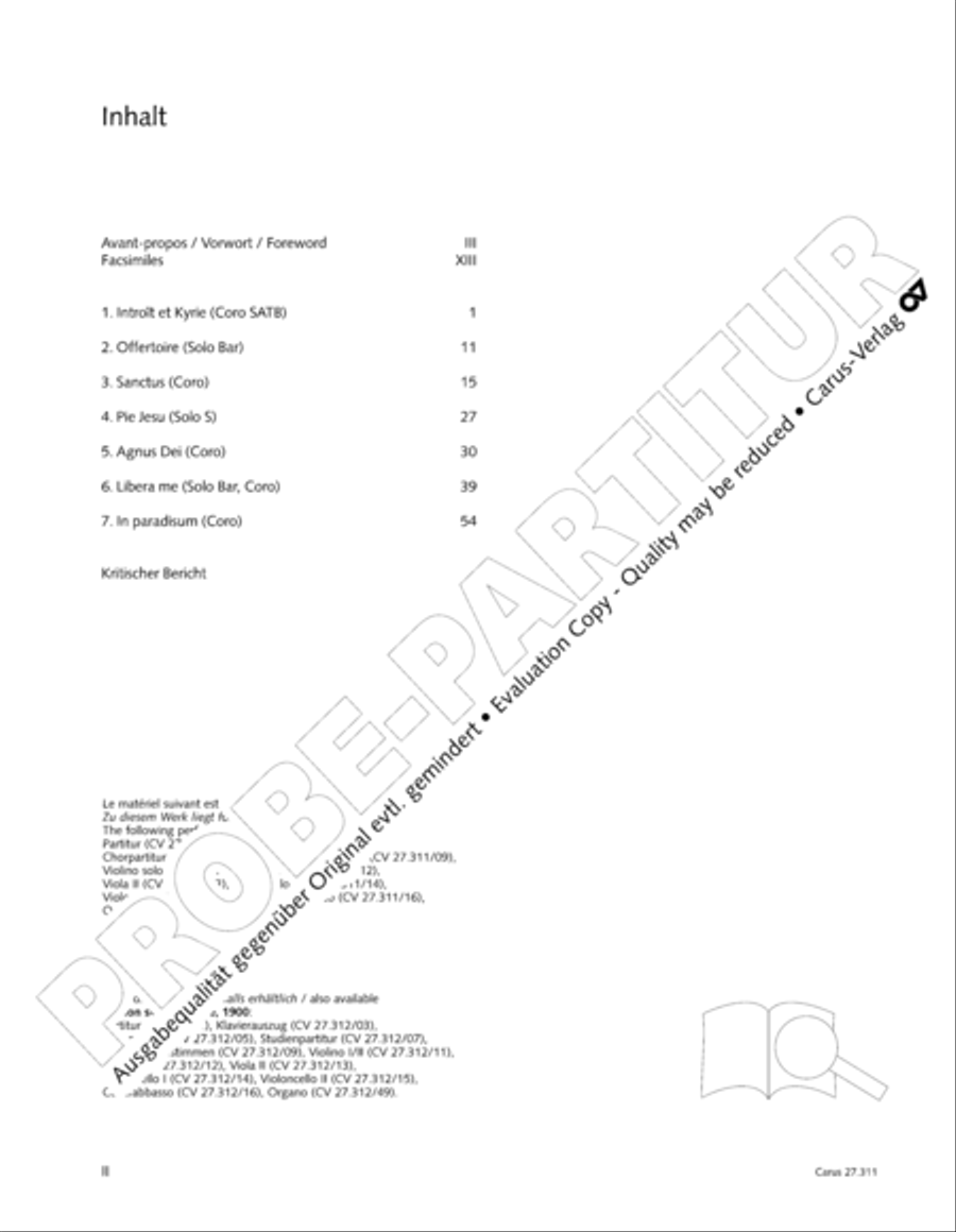Requiem - church version (Requiem. Fassung mit kleinem Orchester) 4-Part scores gallery preview page 4
