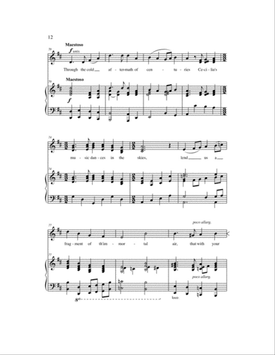 A Hymn for St. Cecilia SSA scores gallery preview page 7
