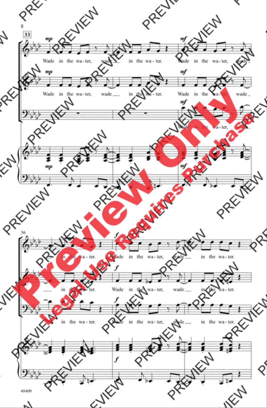 Wade in the Water 3-Part scores gallery preview page 8