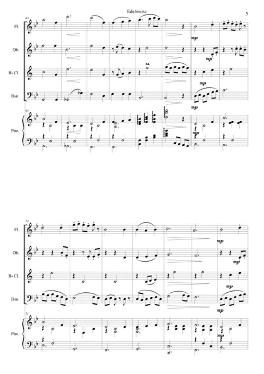 Edelweiss Edelweiss Bassoon scores gallery preview page 5