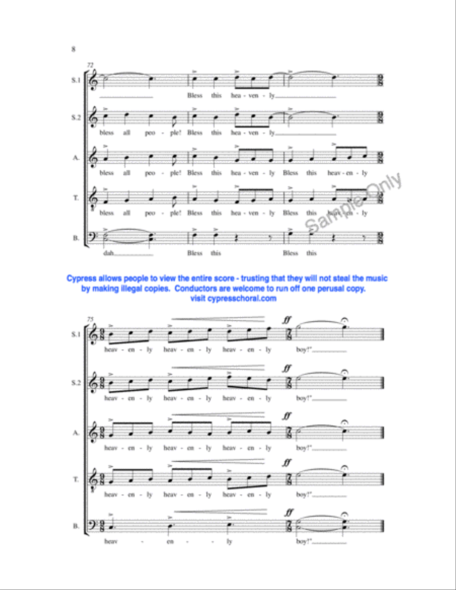 Approaching The Manger Approaching The Manger SSATB scores gallery preview page 7