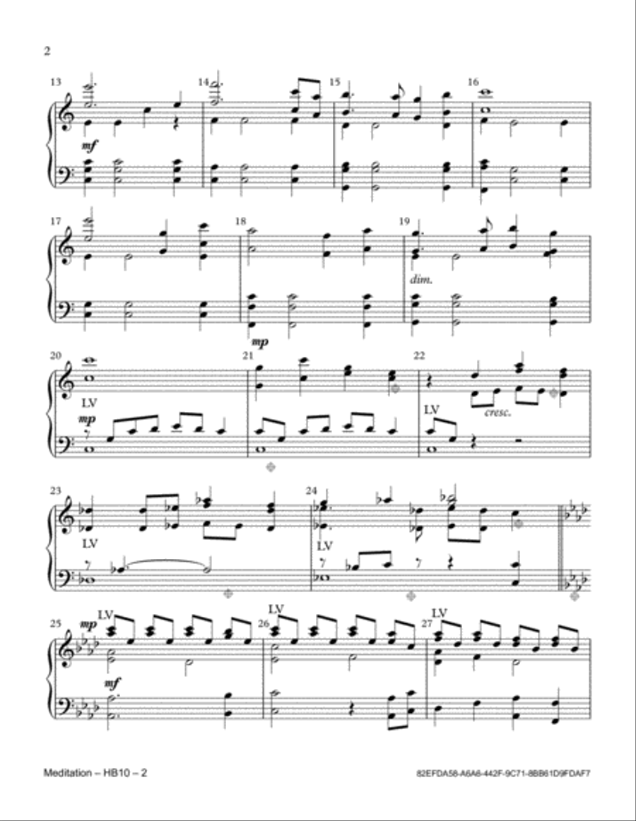 Meditation Handbell Choir scores gallery preview page 2