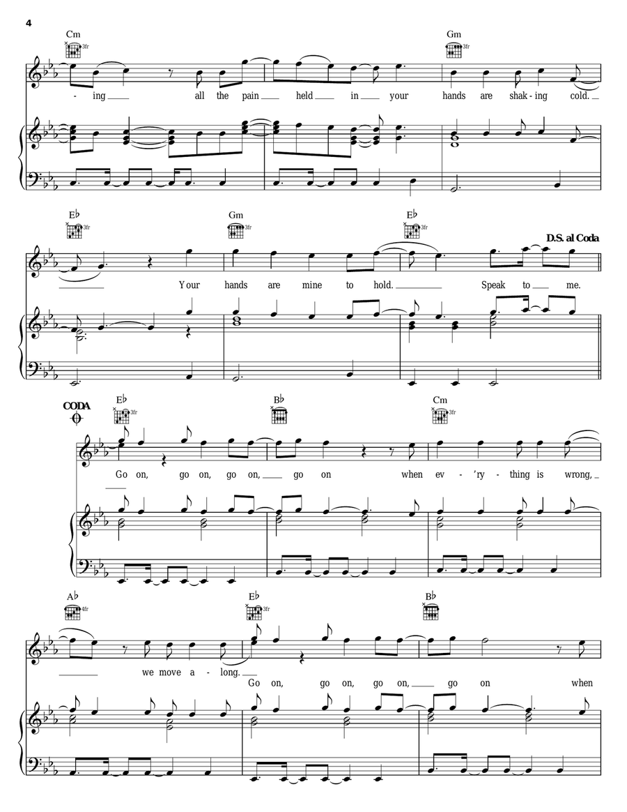 Move Along Piano, Vocal, Guitar scores gallery preview page 4