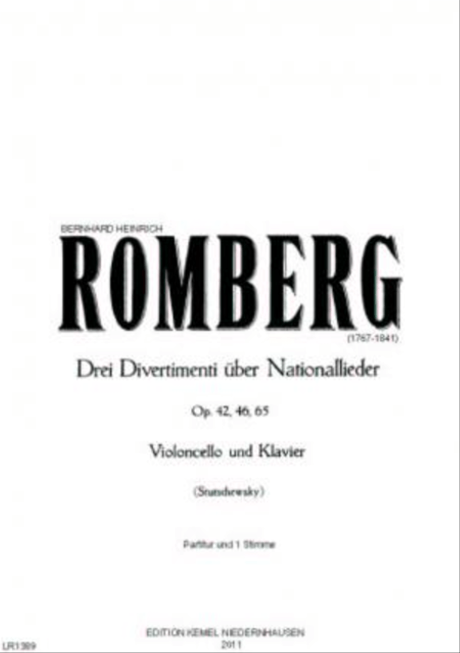 Drei Divertimenti über Nationallieder Piano Accompaniment scores gallery preview page 1
