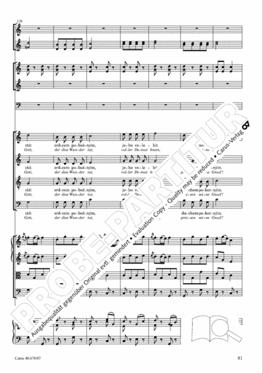 Missa pastoralis bohemica 4-Part scores gallery preview page 94