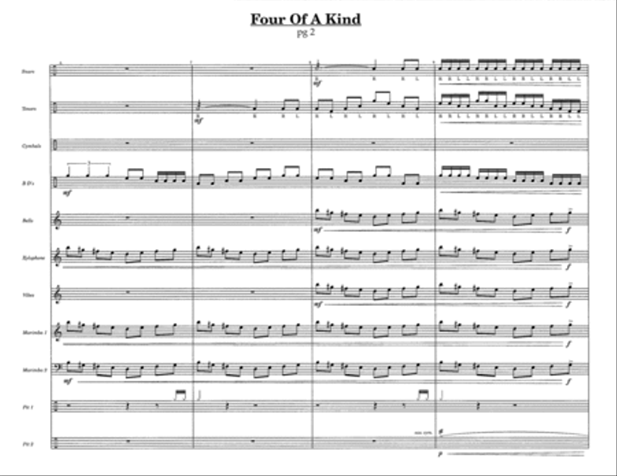 Four Of A Kind w/Tutor Tracks Percussion Ensemble scores gallery preview page 4