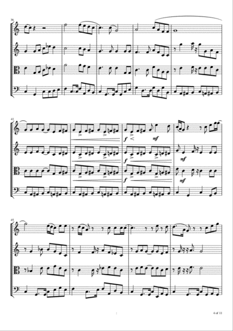 Gone At Last Gone At Last String Quartet scores gallery preview page 5