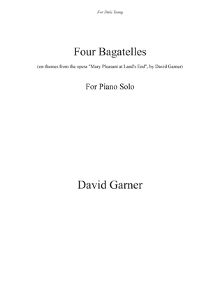 Four Bagatelles for Solo Piano