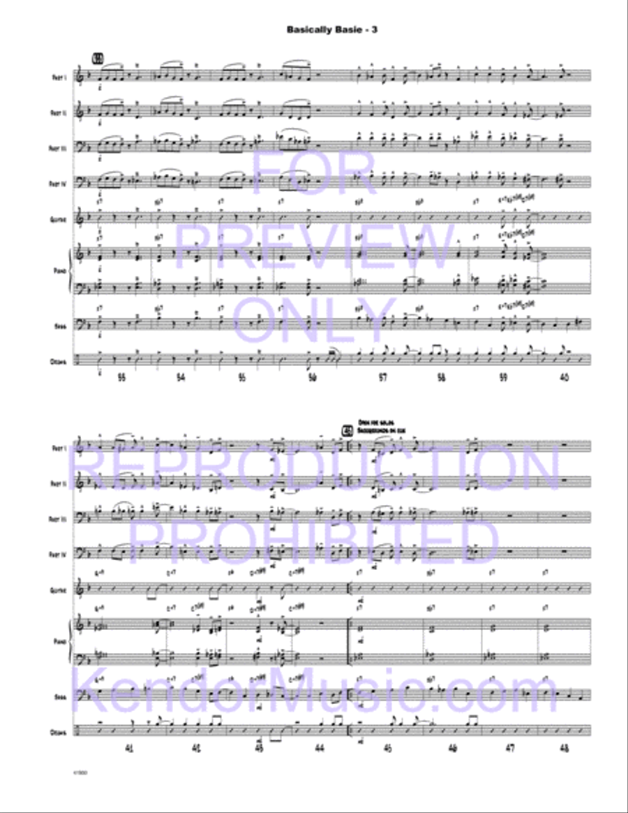Basically Basie (Full Score) Jazz Ensemble scores gallery preview page 4