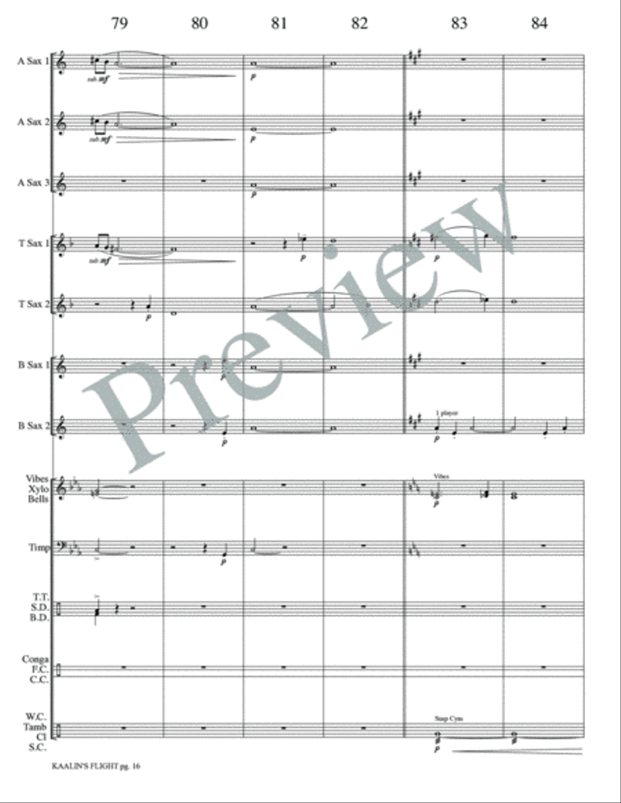 Kaalin's Flight Small Ensemble scores gallery preview page 18