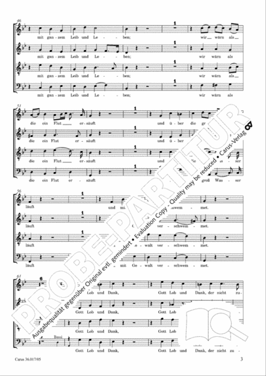 Were God not with us here today (War Gott nicht mit uns diese Zeit) 4-Part scores gallery preview page 4