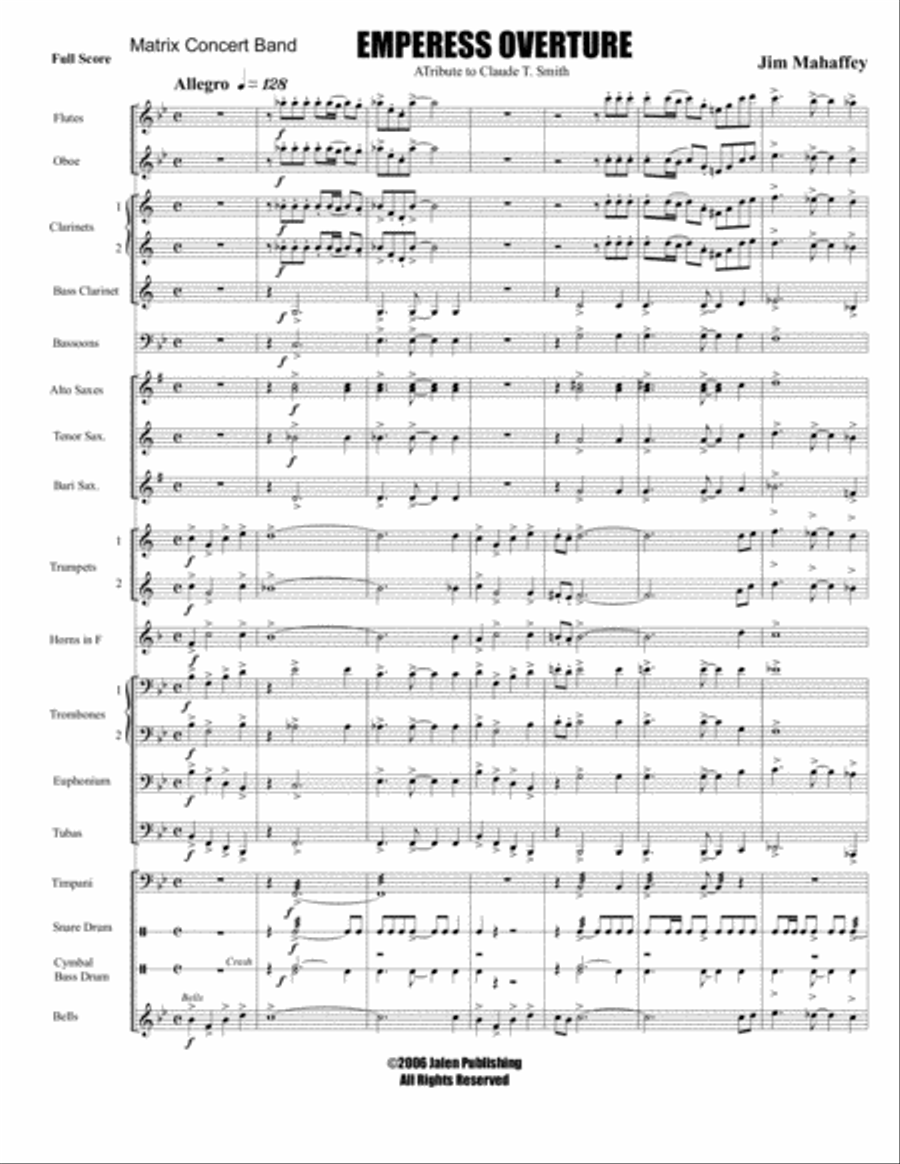 Empress Overture Empress Overture Concert Band scores gallery preview page 2