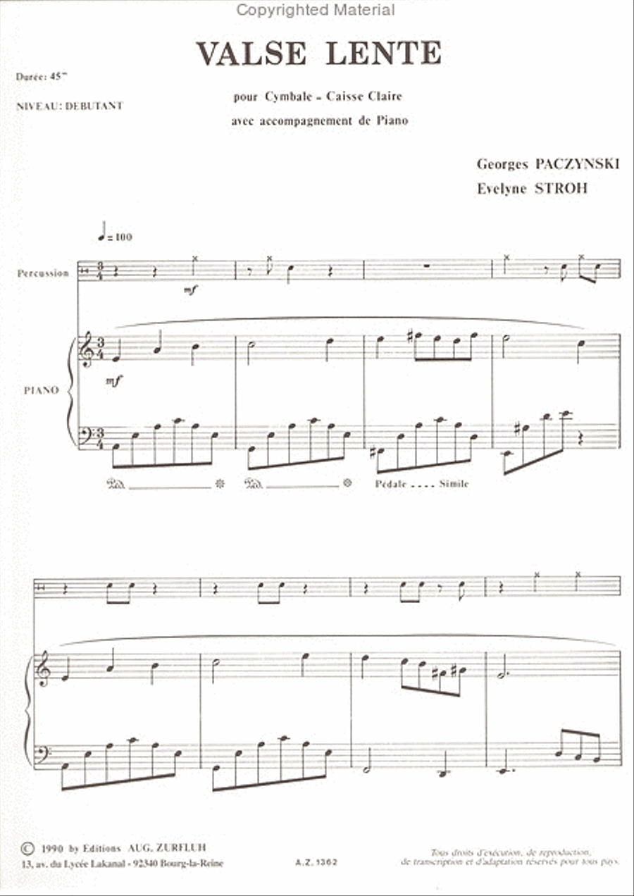 Valse lente Valse lente Piano Accompaniment scores gallery preview page 2