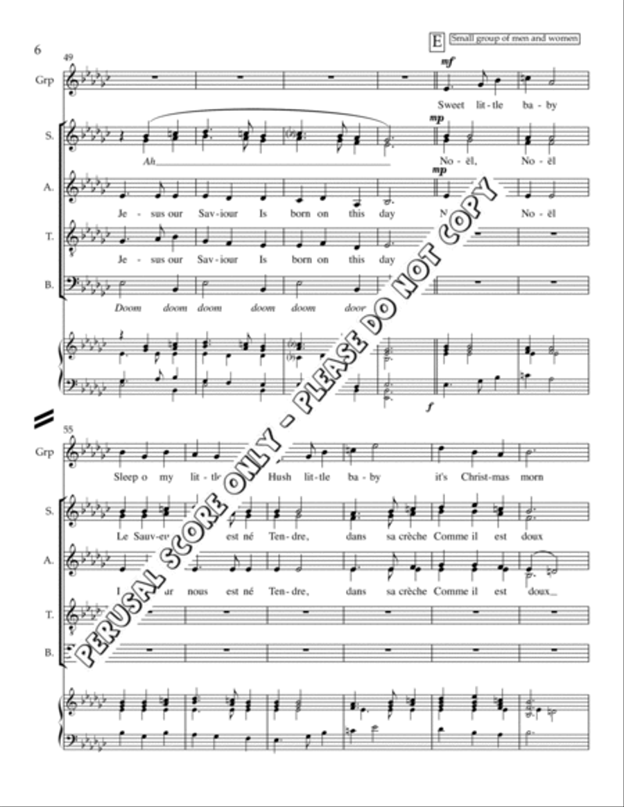 Stairwell Carol 4-Part scores gallery preview page 6