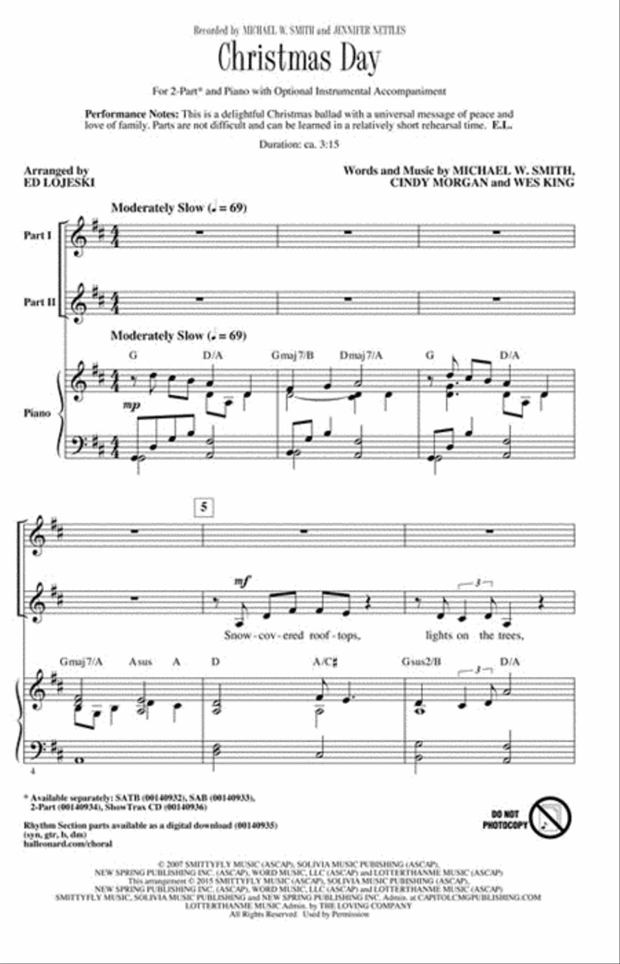 Christmas Day 2-Part scores gallery preview page 2