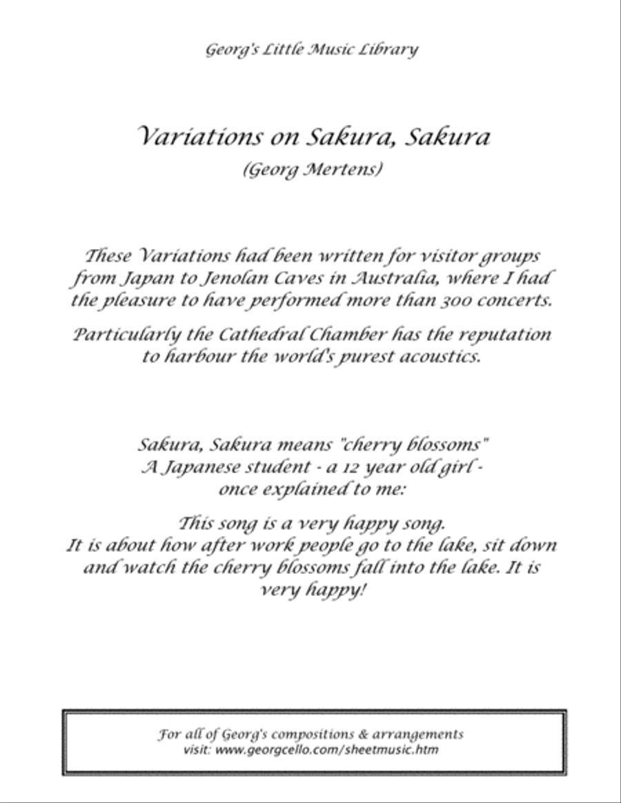 Variations on 