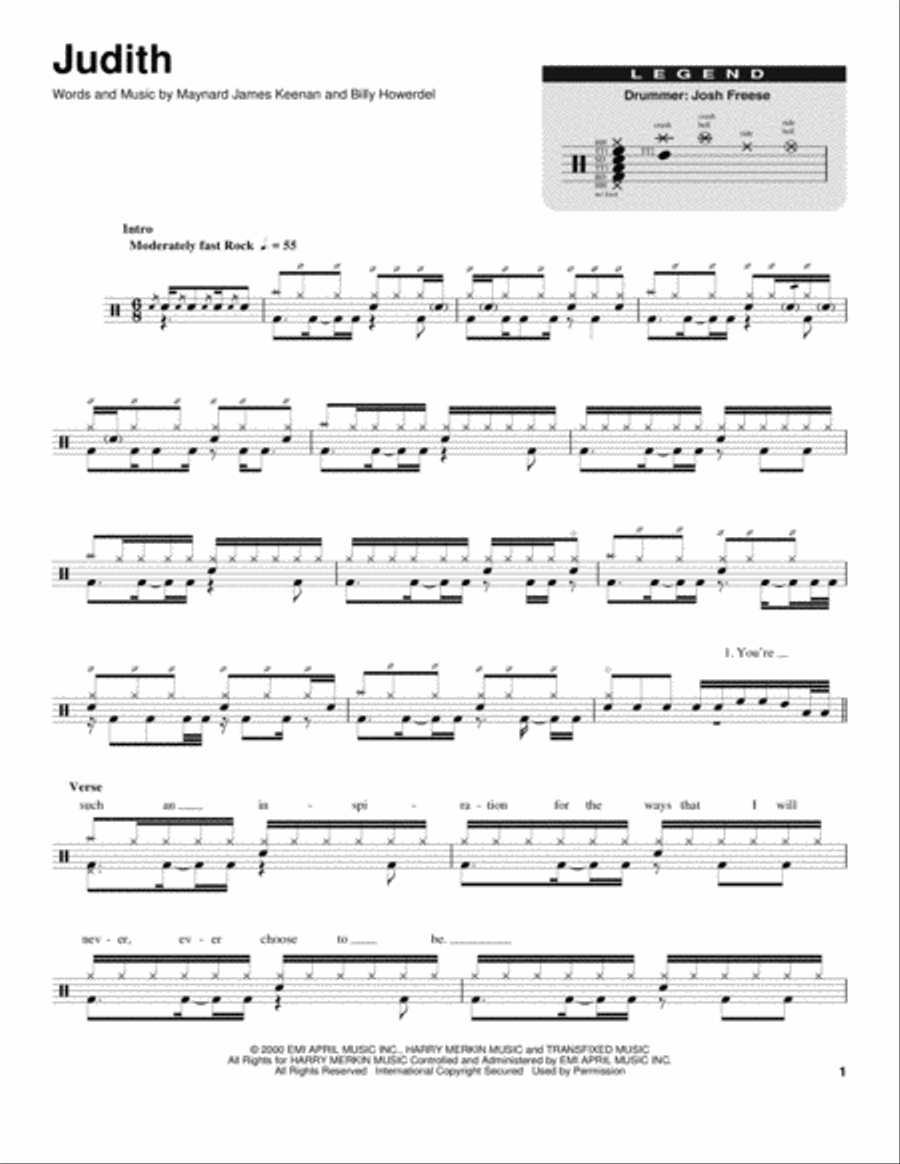 Judith Drum Set scores gallery preview page 1