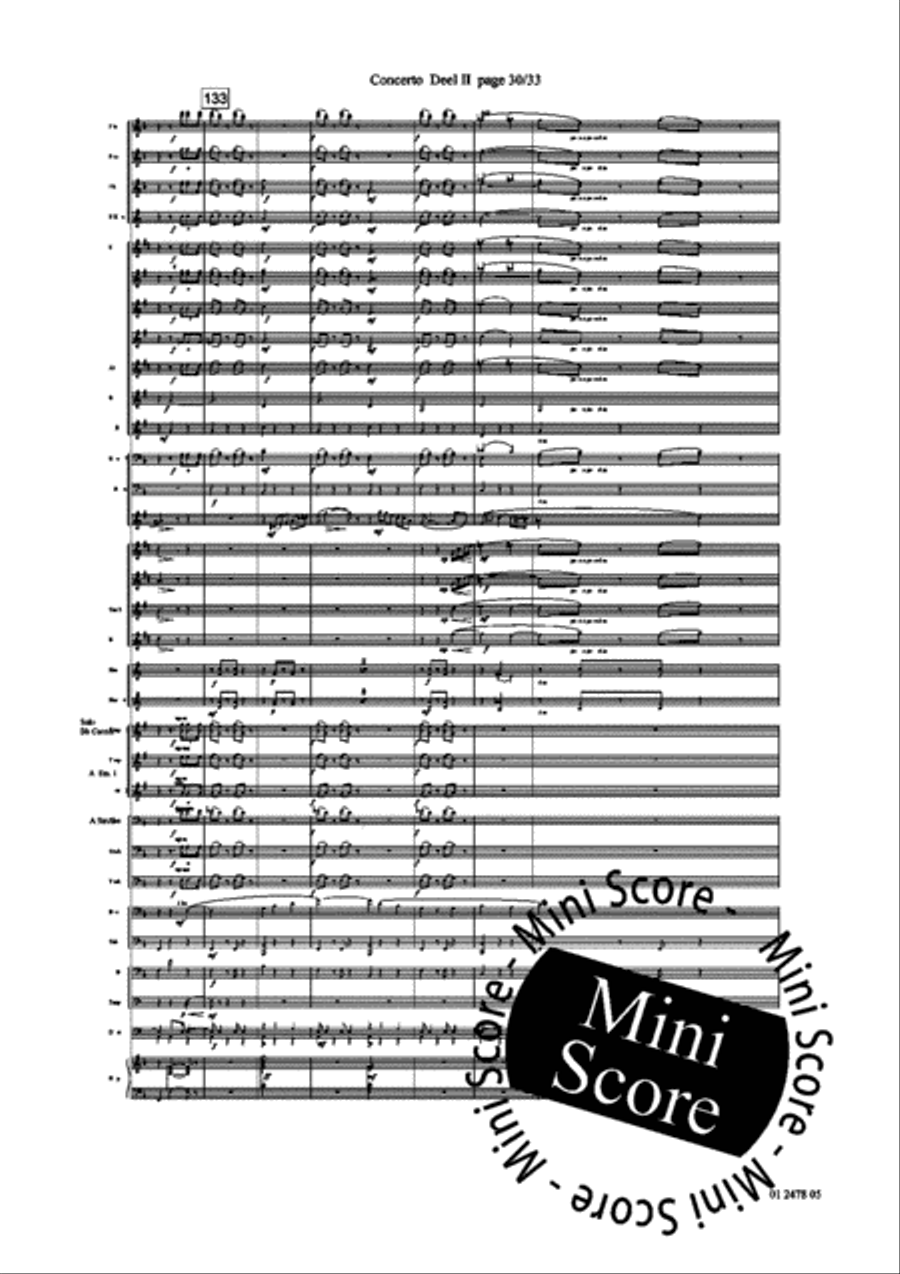 Concerto for Trumpet part 2 and 3 Concert Band scores gallery preview page 34