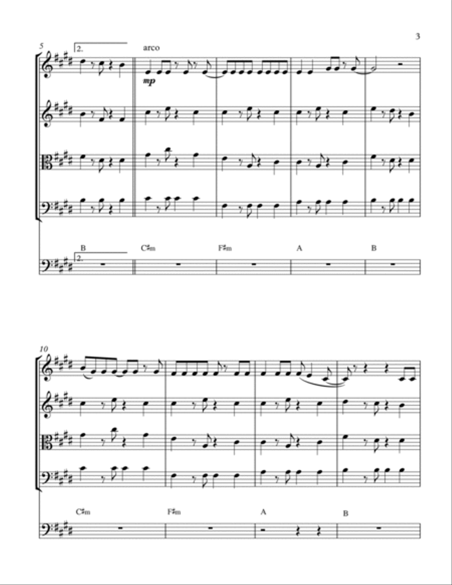 Shape Of You String Quintet scores gallery preview page 5