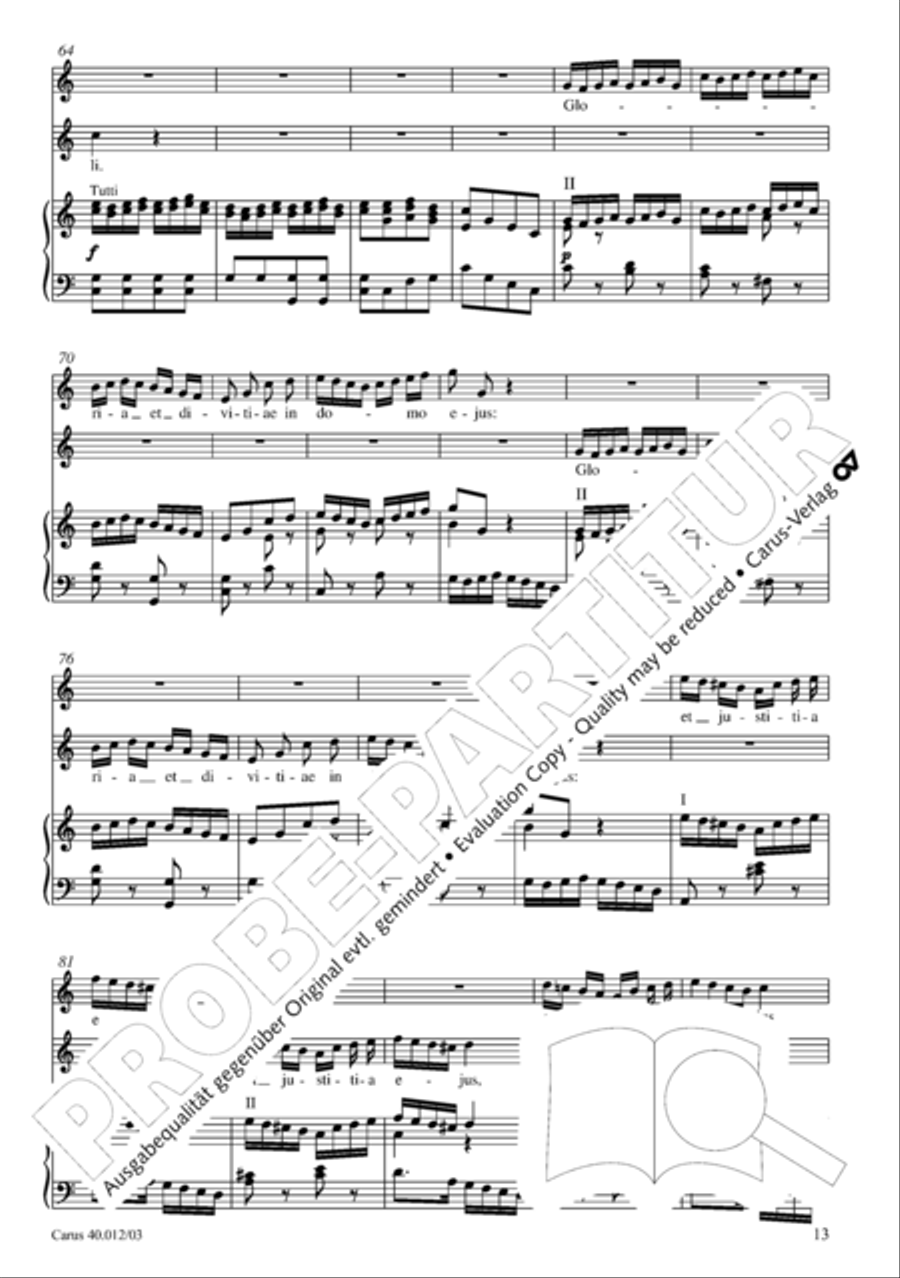 Beatus vir (How blest is he) Psalm 111 4-Part scores gallery preview page 14