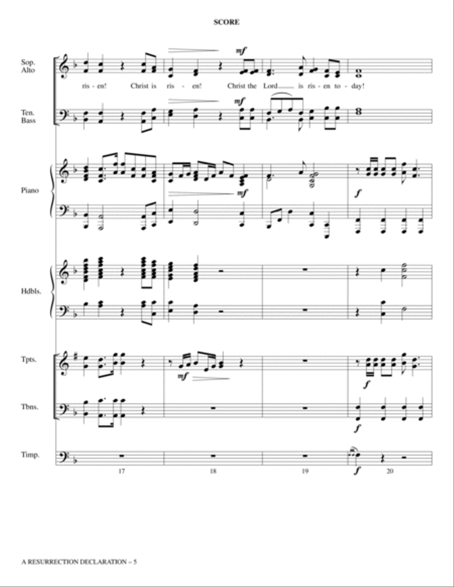 A Resurrection Declaration - Full Score Choir scores gallery preview page 5