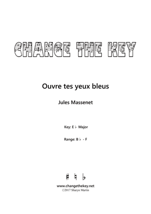 Book cover for Ouvre tes yeux bleus - Eb Major