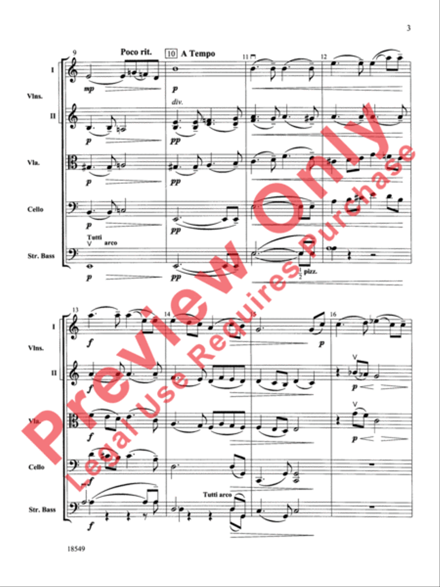Serenade for Strings String Orchestra scores gallery preview page 4