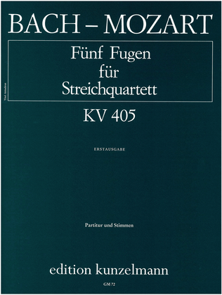 Book cover for 5 Fugues for string quartet or string orchestra
