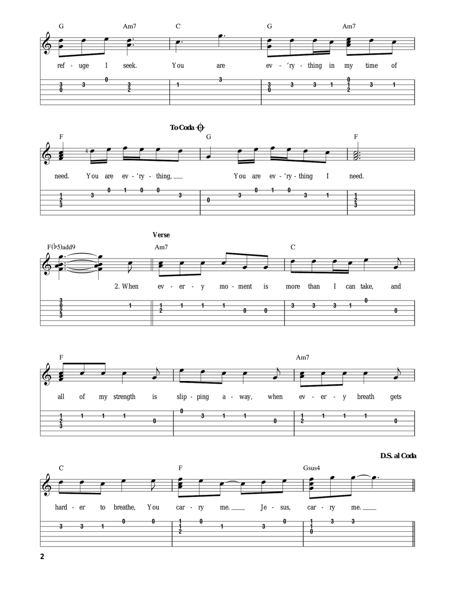 Everything I Need Acoustic Guitar scores gallery preview page 2