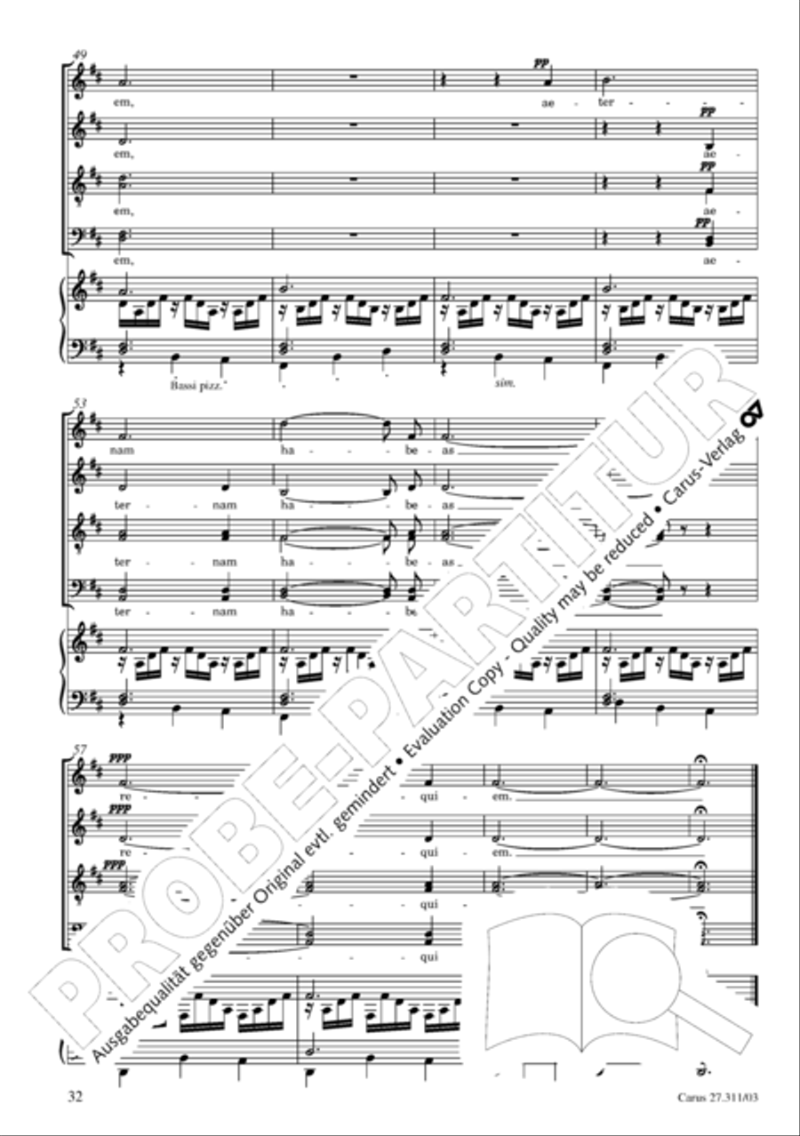 Requiem - church version (Requiem. Fassung mit kleinem Orchester) Requiem - church version (Requiem. Fassung mit kleinem Orchester) 4-Part scores gallery preview page 33