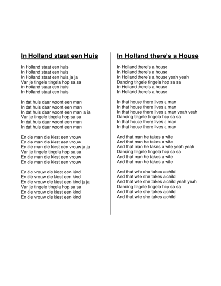 Opus 117, "In Holland staat een Huis", thema met variaties voor Piano Solo image number null