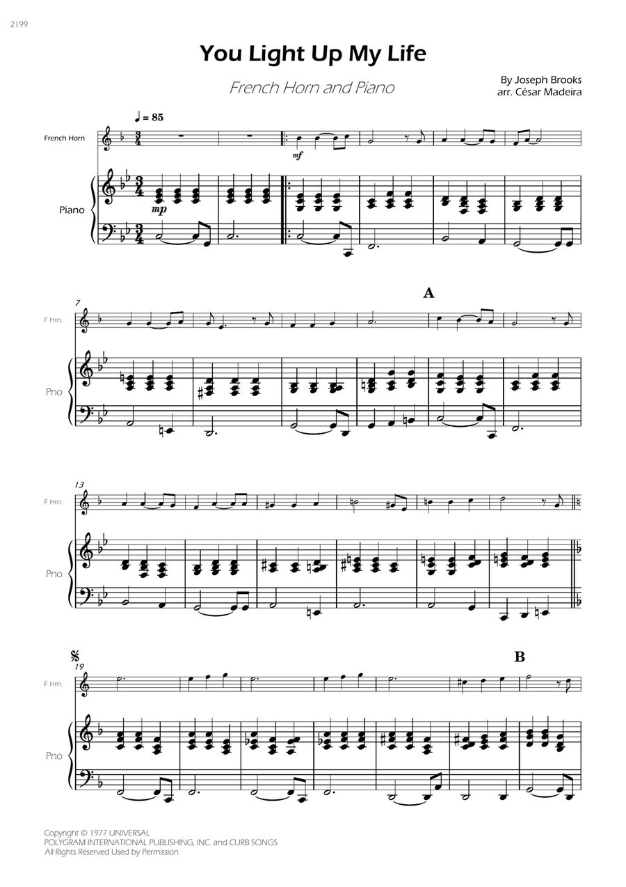 You Light Up My Life Piano scores gallery preview page 3