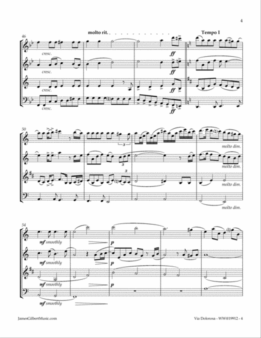 Via Dolorosa Via Dolorosa Woodwind Quartet scores gallery preview page 5